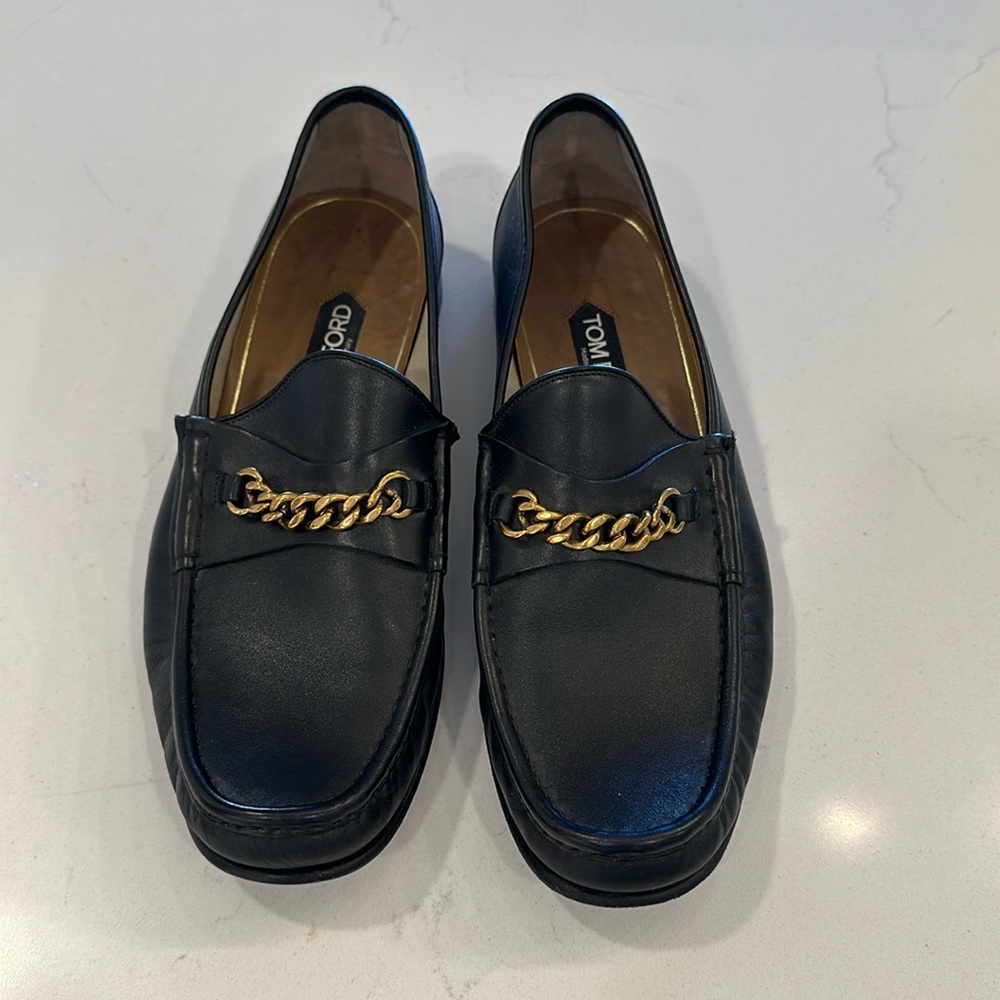 TOM FORD - Chainlink leather loafer